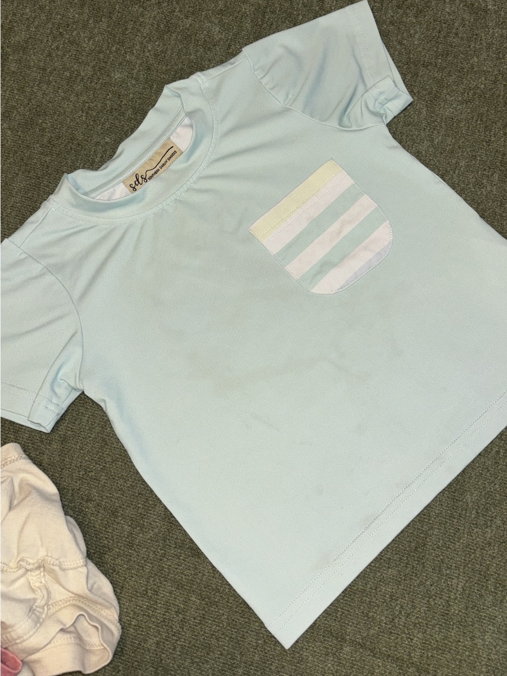 Toddler Light Blue Pocket Tee